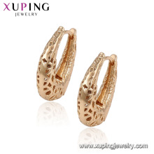 96151 xuping charming high quality magnetic personalized shape 18k gold plated hoop earring